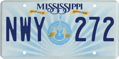 MS license plate NWY272
