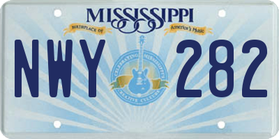 MS license plate NWY282