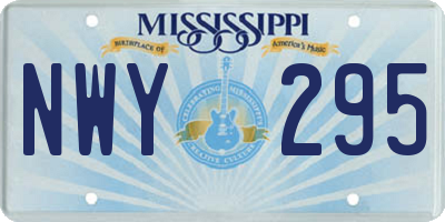 MS license plate NWY295