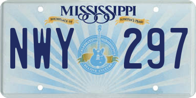 MS license plate NWY297