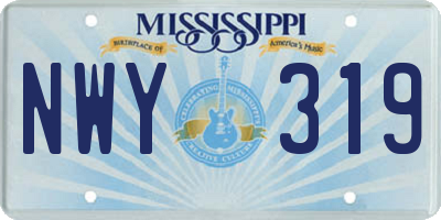 MS license plate NWY319