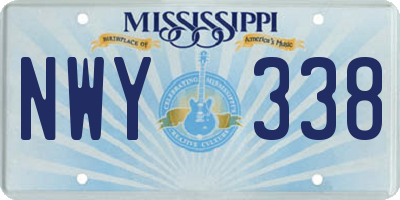 MS license plate NWY338