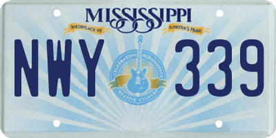 MS license plate NWY339