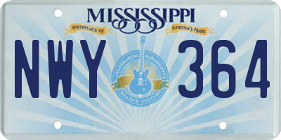 MS license plate NWY364