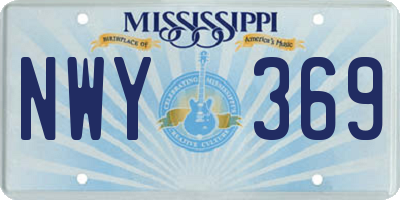 MS license plate NWY369