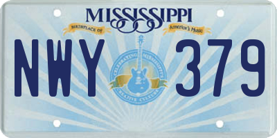 MS license plate NWY379
