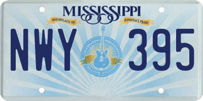 MS license plate NWY395