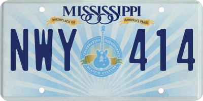 MS license plate NWY414