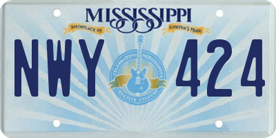 MS license plate NWY424