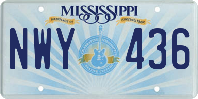 MS license plate NWY436