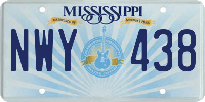 MS license plate NWY438