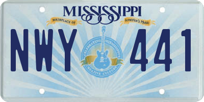 MS license plate NWY441