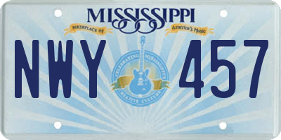 MS license plate NWY457