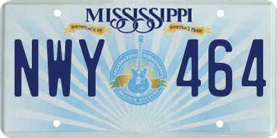 MS license plate NWY464