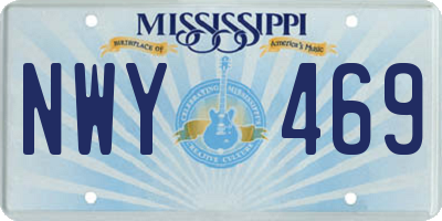 MS license plate NWY469