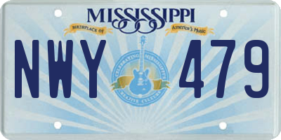 MS license plate NWY479