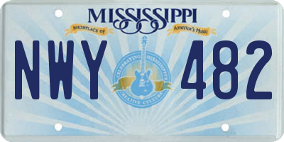 MS license plate NWY482