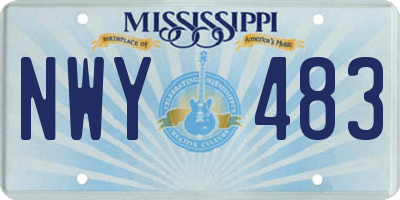 MS license plate NWY483