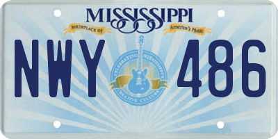 MS license plate NWY486