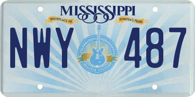 MS license plate NWY487
