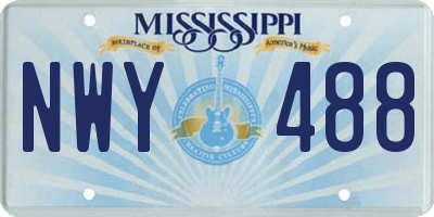 MS license plate NWY488