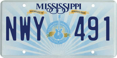 MS license plate NWY491
