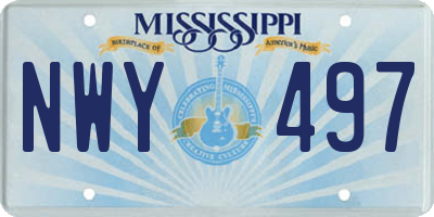 MS license plate NWY497