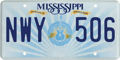 MS license plate NWY506