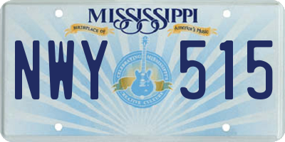 MS license plate NWY515