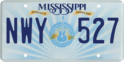 MS license plate NWY527
