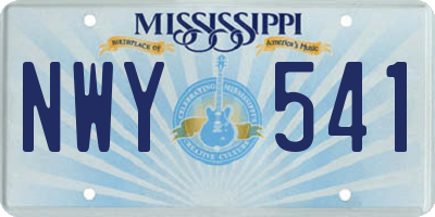MS license plate NWY541