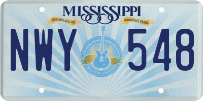 MS license plate NWY548