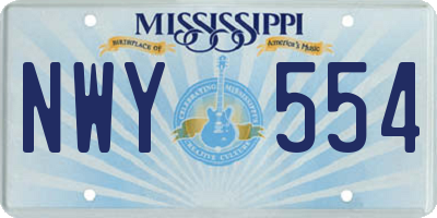 MS license plate NWY554