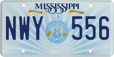 MS license plate NWY556