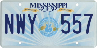 MS license plate NWY557