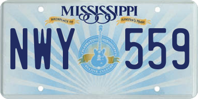 MS license plate NWY559