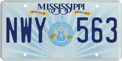 MS license plate NWY563