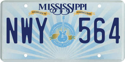 MS license plate NWY564