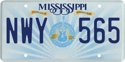 MS license plate NWY565