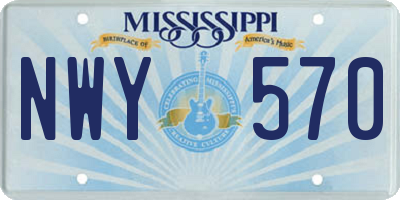 MS license plate NWY570