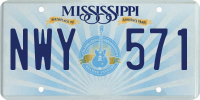 MS license plate NWY571