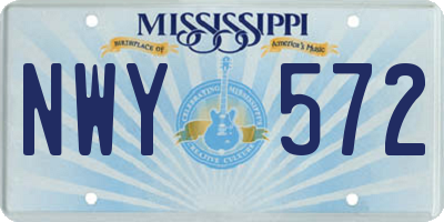 MS license plate NWY572