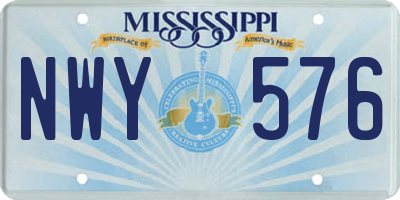 MS license plate NWY576