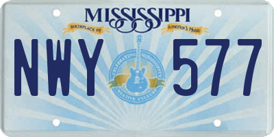 MS license plate NWY577