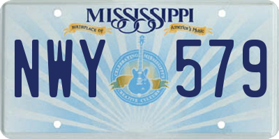 MS license plate NWY579
