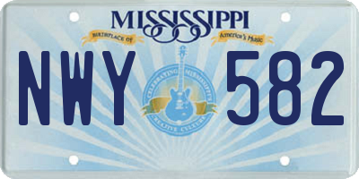 MS license plate NWY582