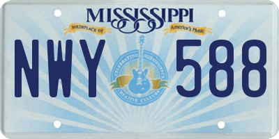 MS license plate NWY588
