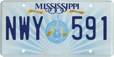 MS license plate NWY591