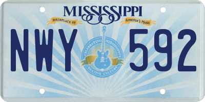 MS license plate NWY592