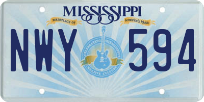 MS license plate NWY594
